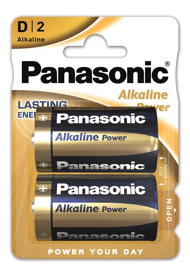 Батарейка Panasonic ALKALINE POWER щелочная D(LR20) блистер, 2 шт.