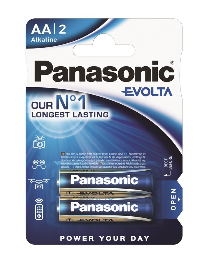 Батарейка Panasonic EVOLTA щелочная AA блистер, 2 шт.