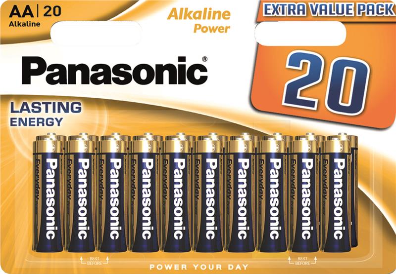 Батарейка Panasonic ALKALINE POWER щелочная AA блистер, 20 шт.