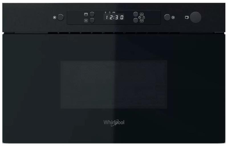 Мікрохвильова піч Whirlpool вбудована, 22л, електронне упр., 750Вт, дисплей, чорний