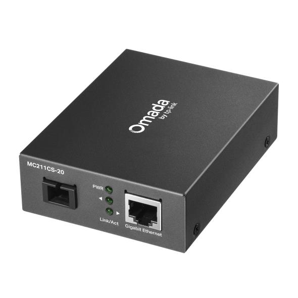 Медіаконвертер TP-LINK MC211CS-20 1GE, WDM SM, 20km, SC