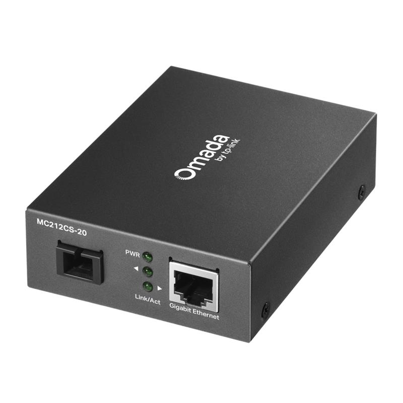 Медіаконвертер TP-LINK MC212CS-20 1GE, WDM SM, 20km, SC