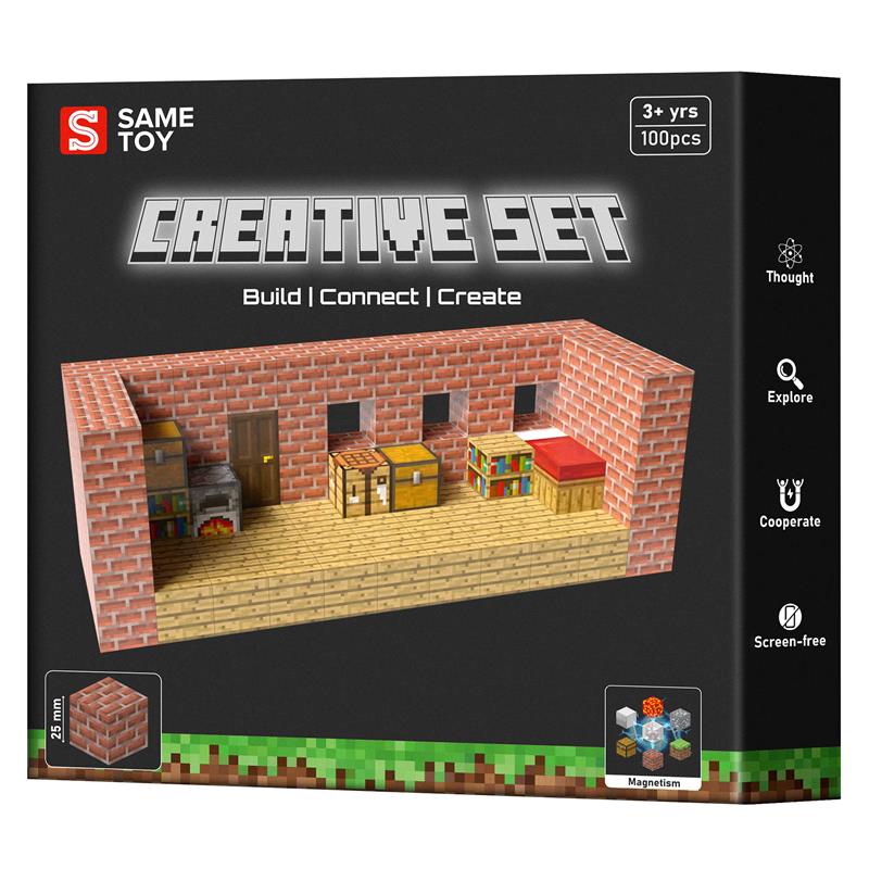 Конструктор магнітний Same Toy Creative Set Brick House 100ел