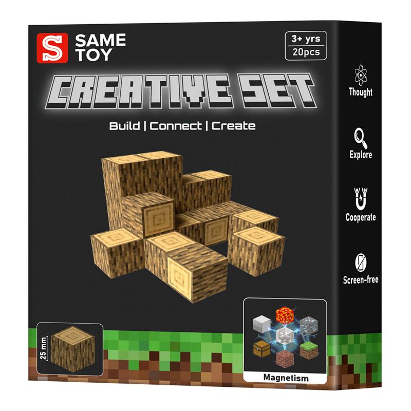 Конструктор магнітний Same Toy Creative Set Wood 20ел