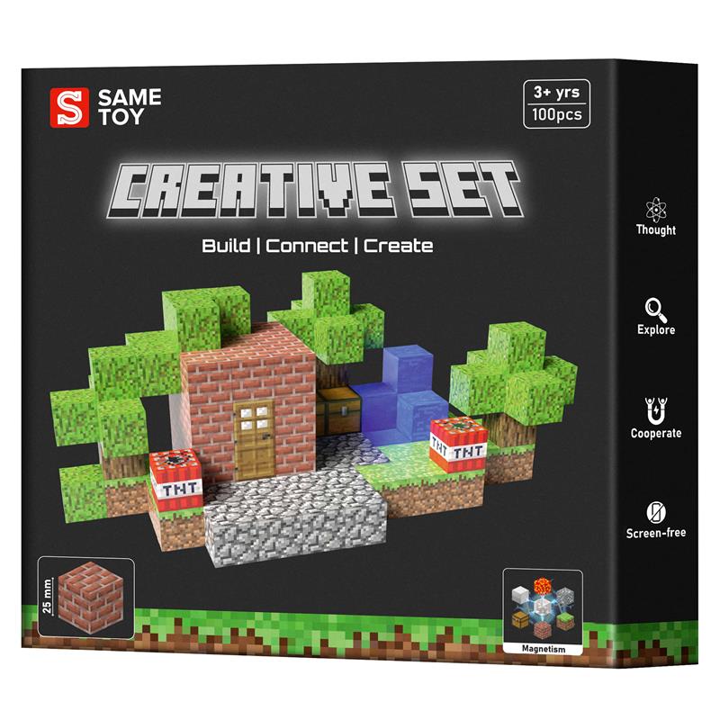 Конструктор магнітний Same Toy Creative Set Vault 100ел