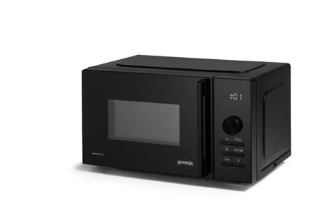 Мікрохвильова піч Gorenje, 20л, електр. керув., 800Вт, гриль, дисплей, 20 програм, інвертор, чорний