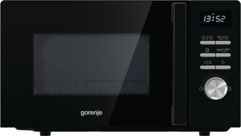 Мікрохвильова піч Gorenje, 20л, електр. керув., 800Вт, гриль, дисплей, 11 програм, чорний