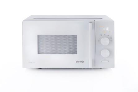 Мікрохвильова піч Gorenje, 20л, електр. керув., 800Вт, дисплей, 20 програм, інвертор, білий