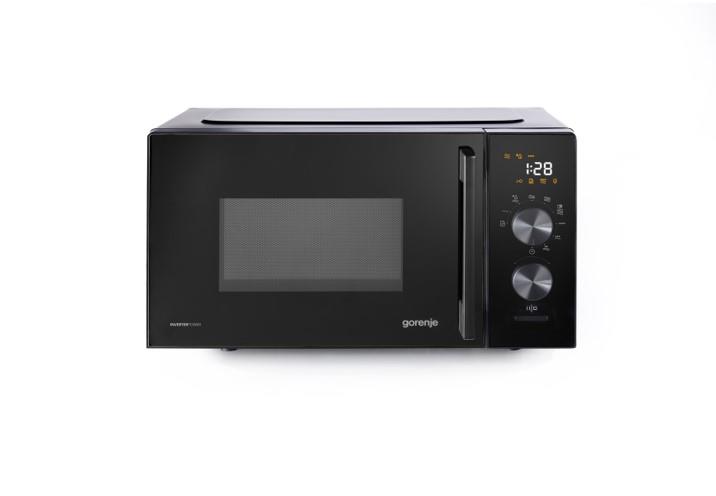 Мікрохвильова піч Gorenje, 20л, електр. керув., 800Вт, гриль, дисплей, 20 програм, інвертор, чорний