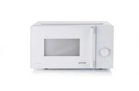 Мікрохвильова піч Gorenje, 20л, мех. керув., 700Вт, гриль, інвертор, білий