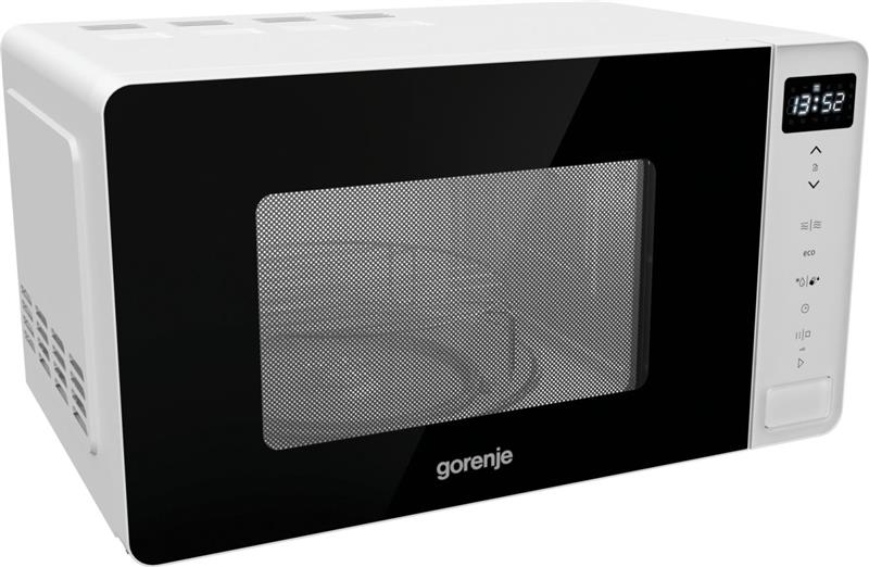 Мікрохвильова піч Gorenje, 20л, електр. управл., 800Вт, гриль, дисплей, білий