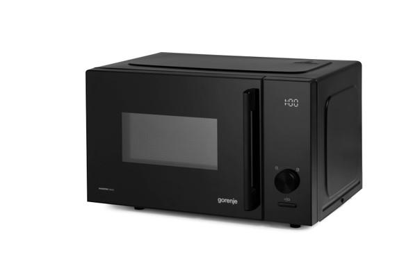 Мікрохвильова піч Gorenje, 23л, електр. керув., 800Вт, гриль, дисплей, 20 програм, інвертор, чорний