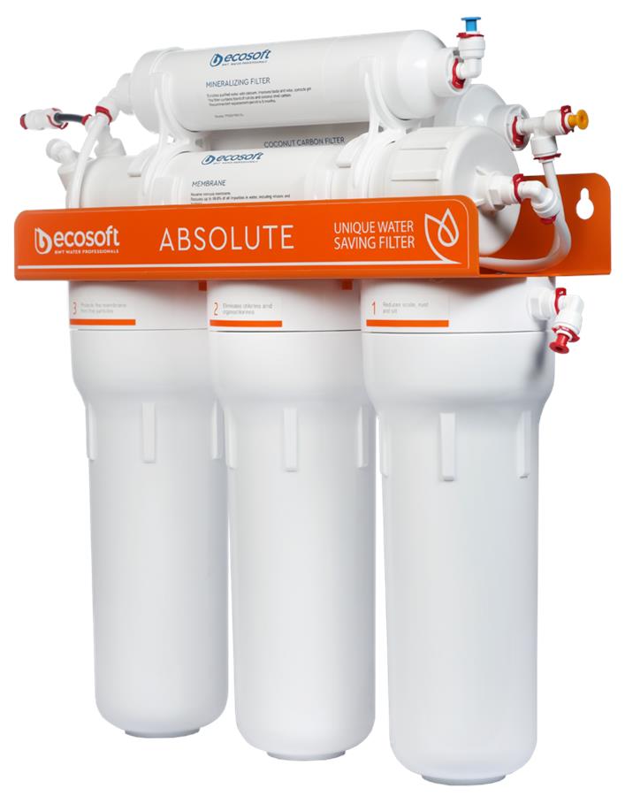 Фільтр зворотного осмосу Ecosoft Absolute з мінералізатором, мембрана 75gpd, дренаж 1:1