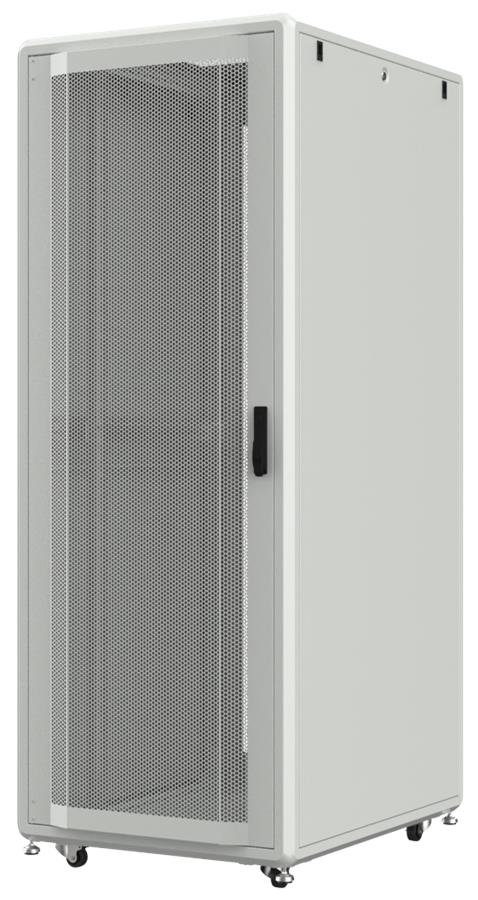 Шафа MIRSAN 19", 46U, GTS, перфорація 63%, зібрана, 600x1000 мм, максимально 2000 кг, сіра