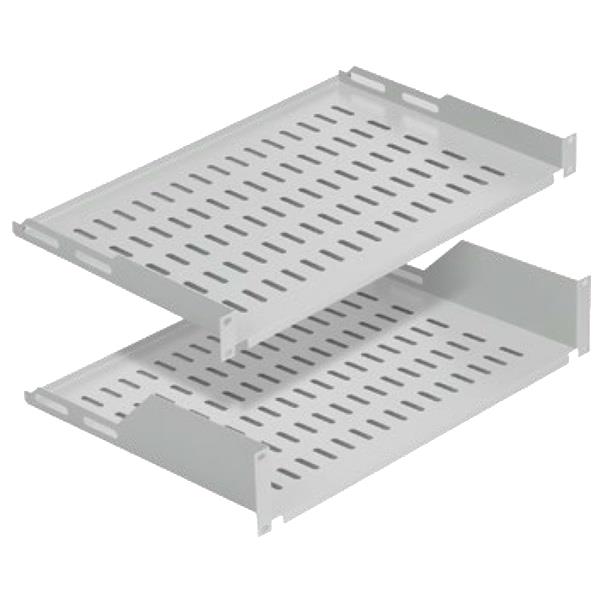 Полиця MIRSAN 19", 2U, консольна, глибина 350 мм, сіра