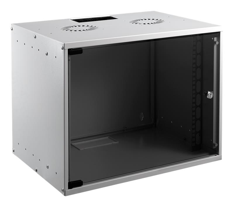 Шафа MIRSAN 19", 7U, SOHO, зібрана, 535x300 мм, максимально 30 кг, сіра