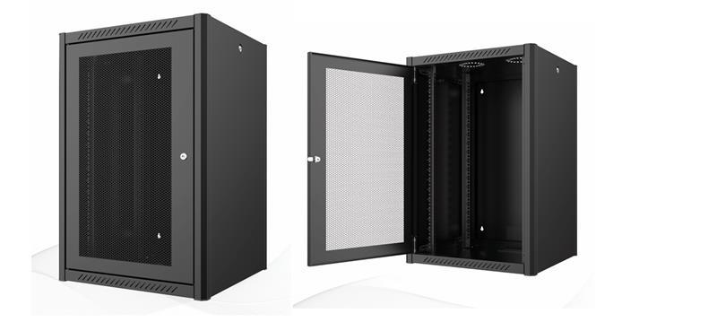 Шафа MIRSAN 19", 6U, WTN, перфорація 80%, 600x450 мм, 2т.кріпл, максимально 100 кг, чорна