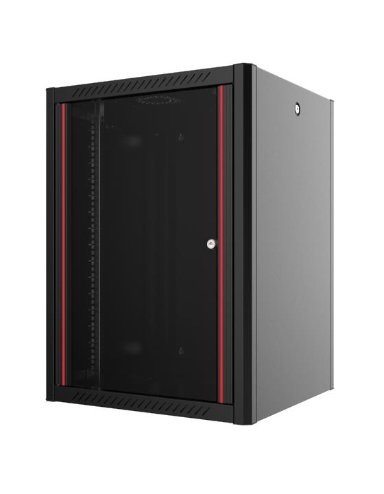 Шафа MIRSAN 19", 16U, WTN, 600x560 мм, максимально 100 кг, чорна