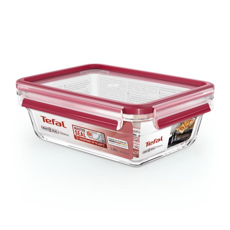 Форма універсальна з кришкою TEFAL MasterSeal glass, 1.3 л, скло