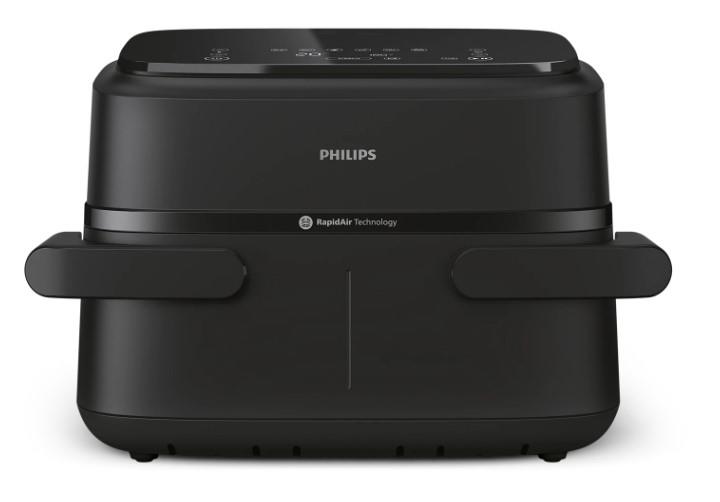 Мультипіч Philips Ovi Flex Dual 2450Вт, чаша-3+3л, сенсорне управл., 2 контейнера, 6 авто. програм, пластик, чорний