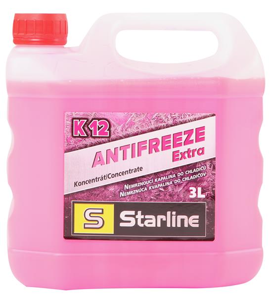 Антифриз Starline Extra K12 G-12+ концентрат рожевий -74°C 3л (NA K12-3)
