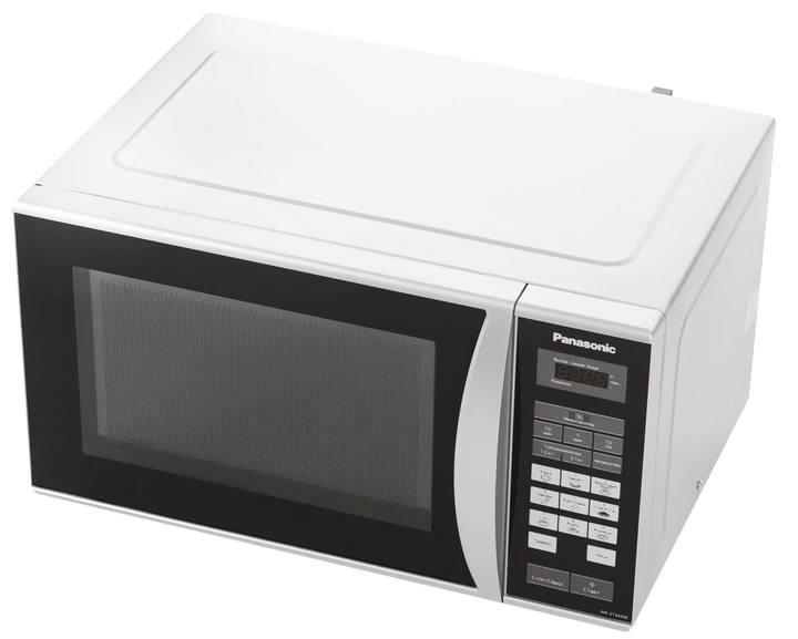 Мікрохвильова піч Panasonic, 25л, 800Вт, РК дисплей, відкр.ручкою, сріблястий металік