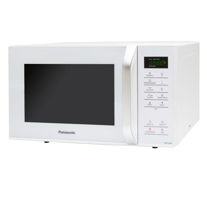 Мікрохвильова піч Panasonic, 25л, 800Вт, гриль, РК дисплей, сріблястий металік