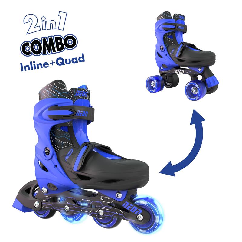 Роликові ковзани Neon Combo, розмір 30-33, синій