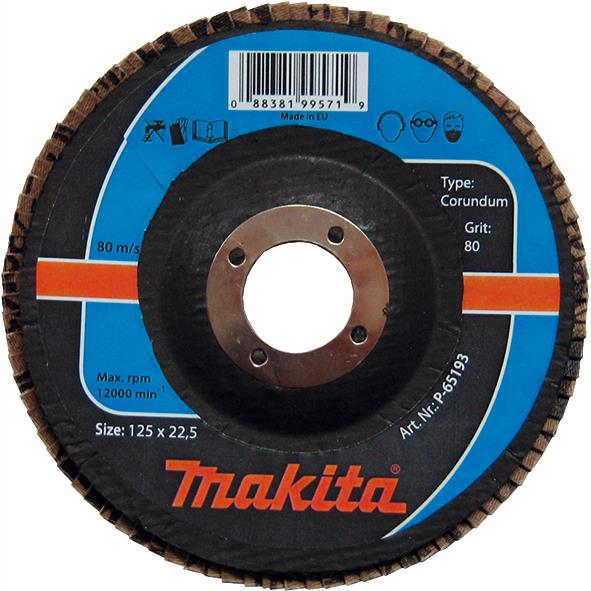 Диск пелюстковий шліфувальний Makita P-65187, 125х22.23мм, К60