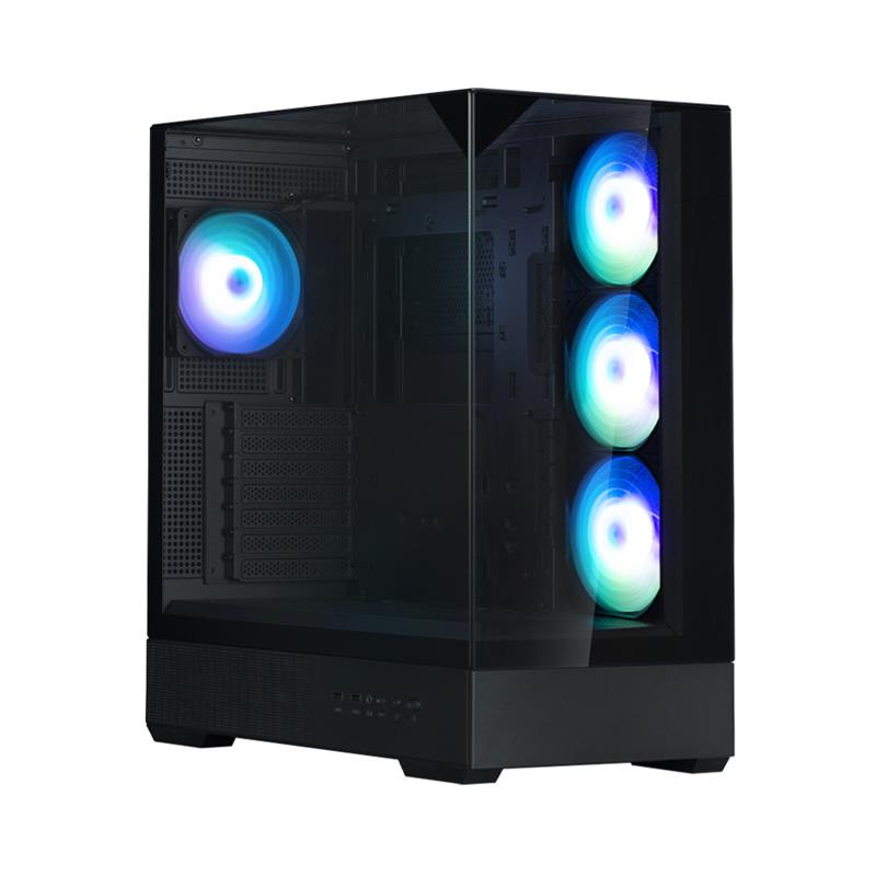 Корпус Zalman P40 Prism Plus без БЖ, 2xUSB3.0, 1x Type C, 3x120мм ARGB Reverse, 1x120мм ARGB, VGA 420мм, LCS ready, TG TG Side/Front/Top Panel, ATX, чорний