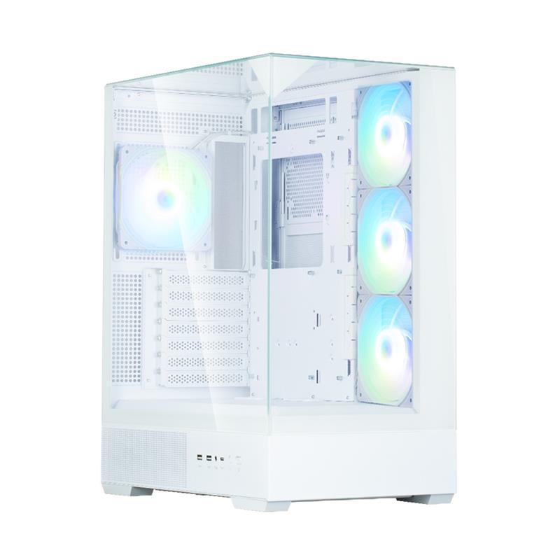 Корпус Zalman P40 Prism Plus без БЖ, 2xUSB3.0, 1x Type C, 3x120мм ARGB Reverse, 1x120мм ARGB, VGA 420мм, LCS ready, TG TG Side/Front/Top Panel, ATX, білий