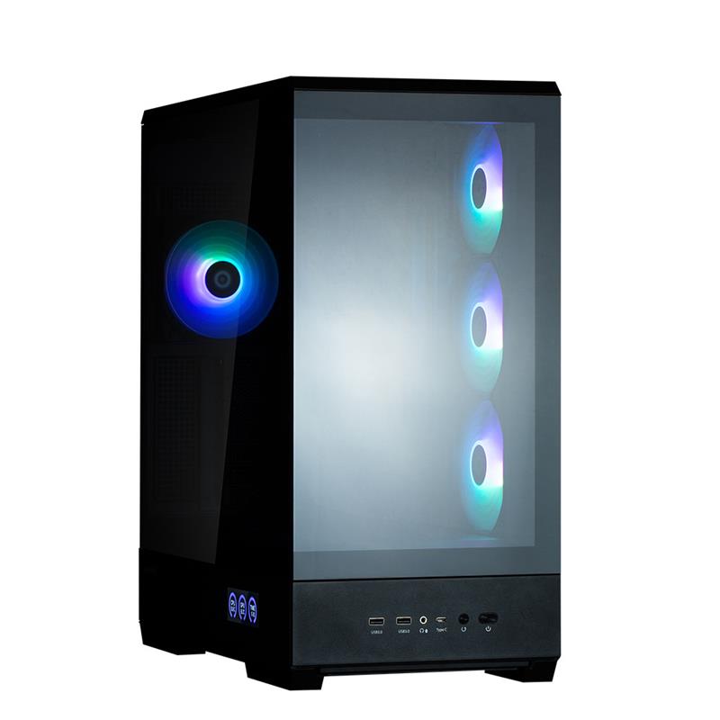 Корпус Zalman P50 DS без БЖ, 2xUSB3.0, 1xUSBType-C, 4x120мм ARGB, VGA 435мм, LCS ready, TG Side Panel, ATX, чорний