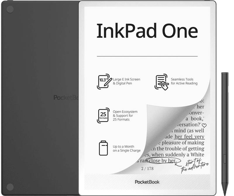 Електронна книга PocketBook 1030 InkPad One, Matte Black