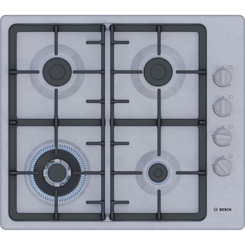 Варильна поверхня Bosch газова, 60см, чавун, WOK, нерж