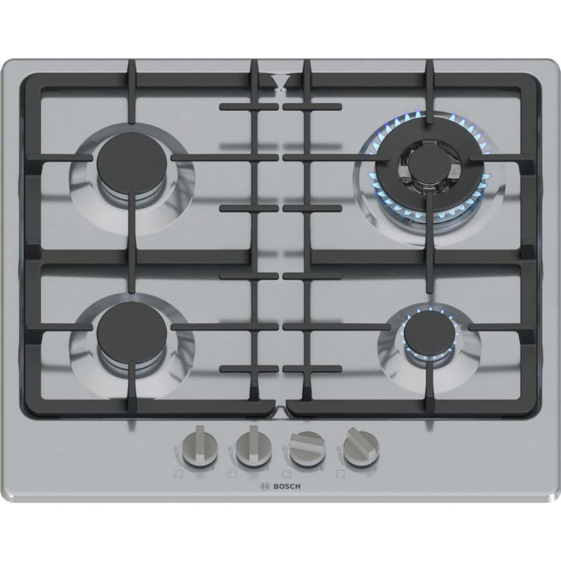 Варильна поверхня Bosch газова, 60см, чавун, WOK, нерж