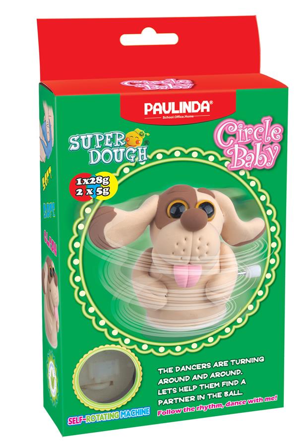 Масса для лепки Paulinda Super Dough Circle Baby Собака заводной механизм, коричневая PL-081177-6