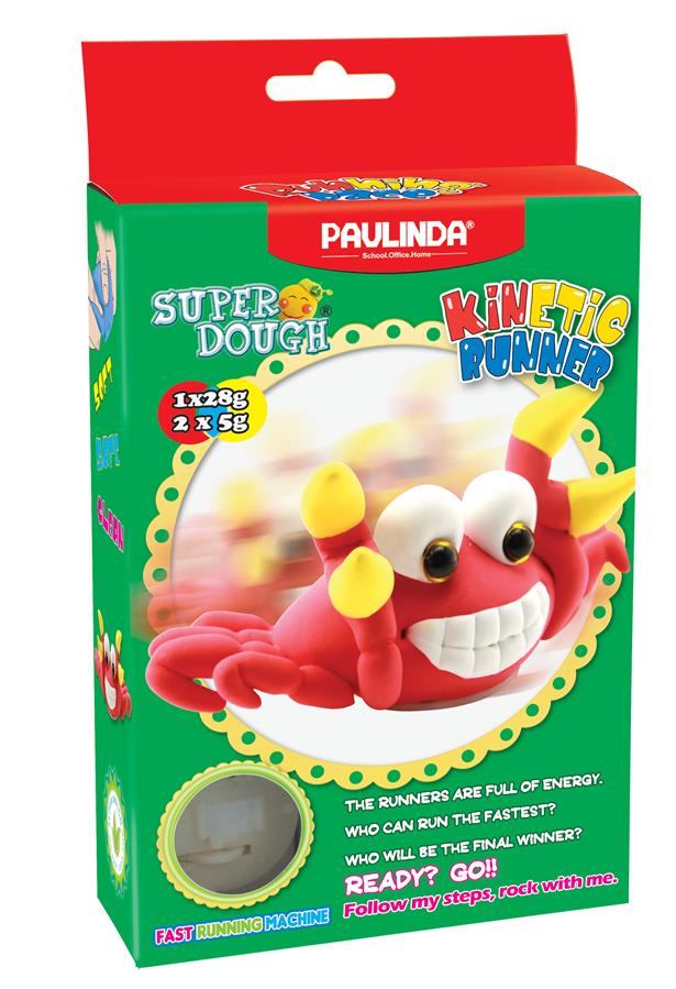 Масса для лепки Paulinda Super Dough Running Race Краб заводной механизм PL-081183-2