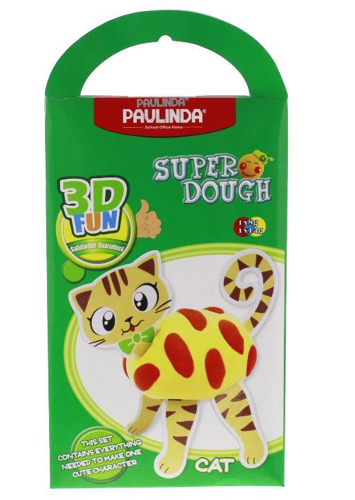 Масса для лепки Paulinda Super Dough 3D FUN Кот PL-081284