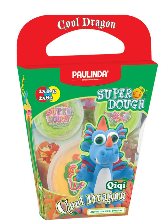 Масса для лепки Paulinda Super Dough Cool Dragon Дракон голубой PL-081378-14