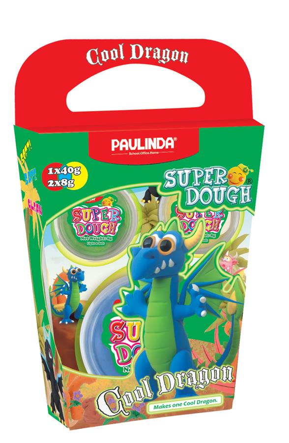 Масса для лепки Paulinda Super Dough Cool Dragon Дракон синий PL-081378-16