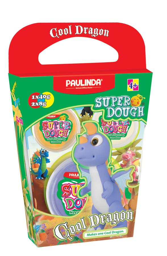 Масса для лепки Paulinda Super Dough Cool Dragon Дракон фиолетовый PL-081378-18