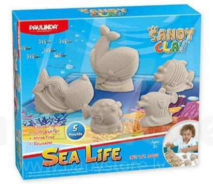 Песок для творчества Paulinda Sandy clay Морская жизнь 300г 5 ед PL-140016