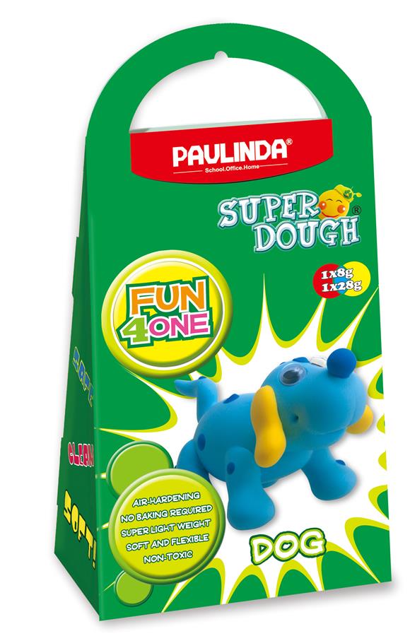 Масса для лепки Paulinda Super Dough Fun4one Собака (подвижные глаза )PL-1562