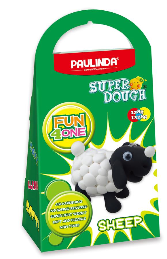 Масса для лепки Paulinda Super Dough Fun4one Овечка (подвижные глаза) PL-1564