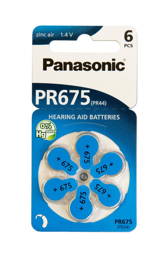 Батарейка Panasonic воздушно-цинковая PR675H(675A, AC675E/EZ, ZA675, DA675)