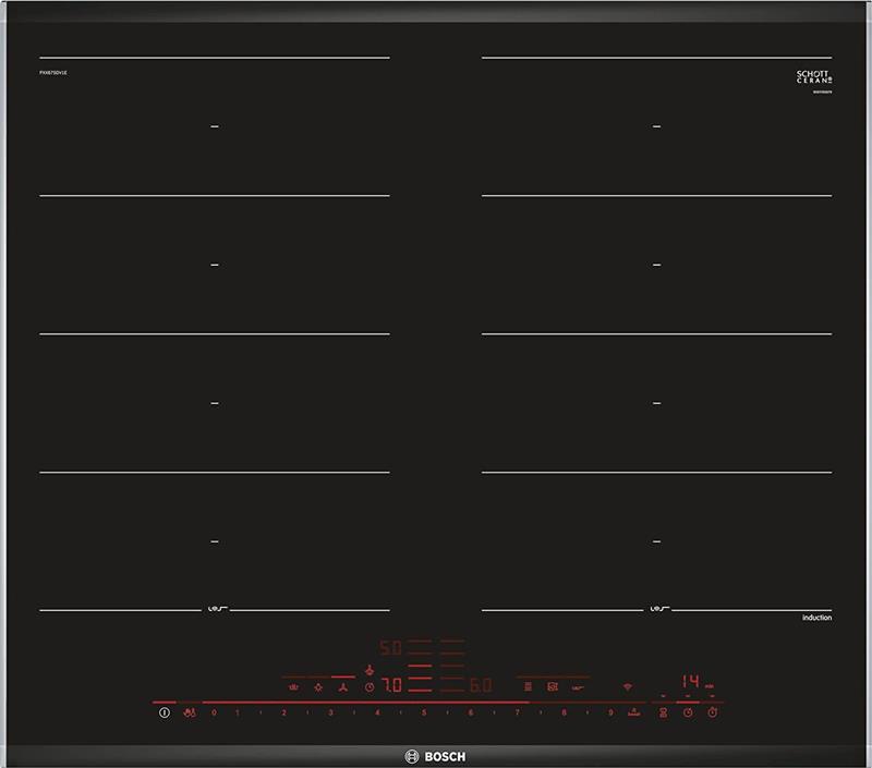 Варочная поверхность индукционная Bosch PXX675DV1E - 60см/4конф/1 расш/слайдер/черный