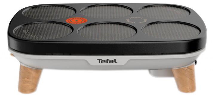 Млинниця Tefal Crepier Gourmet 1100Вт, діаметр 11.5см та 18,5см, тефлон, чорно-сріблястий