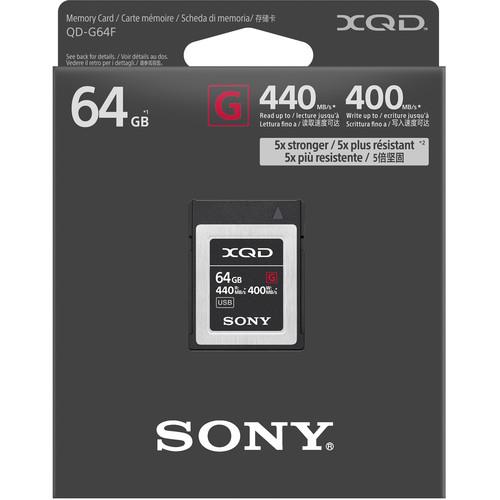 Карта памяти XQD Sony 64GB G Series R440MB/s W400MB/s