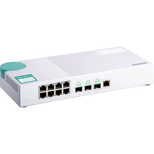 Коммутатор неуправляемый QNAP QSW-308-1C 2x10GbE SFP+ / 8x1GbE (RJ45)