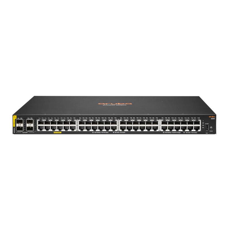 Комутатор HPE Aruba 6000, 48xGE, 4xGE SFP ports, PoE Class 4 370W, LT Warranty